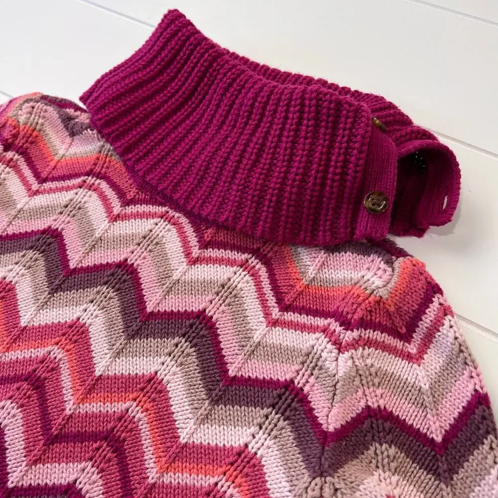 Gap Kids Girls Sweater Dress Cotton Knit Pink Purple Size Small 6-7